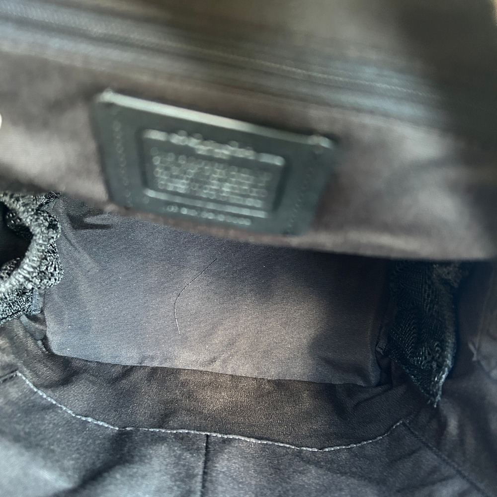 Coach Kenley Black Crossgrain Leather Backpack C5680 NWT - Picture 7 of 12